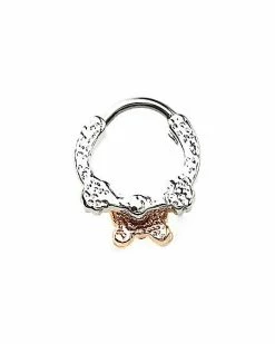 Cheap ✨ Crystal Butterfly Hinged Septum Ring - 16 Gauge ✔️ -Playboy Shop 04101770 d