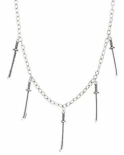 Top 10 😍 Silvertone Swords Pendant Necklace 🔔