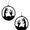 Wholesale 👍 Black Zombie Hands Dangle Earrings 🛒 -Playboy Shop 04109260 a