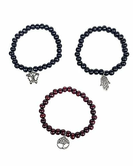 Wholesale ❤️ Multi-Pack Hamsa and Butterfly Beaded Bracelets - 3 Pack 👍 3 Wholesale ❤️ Multi-Pack Hamsa and Butterfly Beaded Bracelets - 3 Pack 👍
