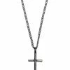 Budget 😉 Cross Pendant Silvertone Chain Necklace ⭐ -Playboy Shop 04109922 a