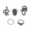 New π Multi-Pack Silvertone Snake Rings - 5 Pack π 2 New π Multi-Pack Silvertone Snake Rings - 5 Pack π -Playboy Shop 04110052 a