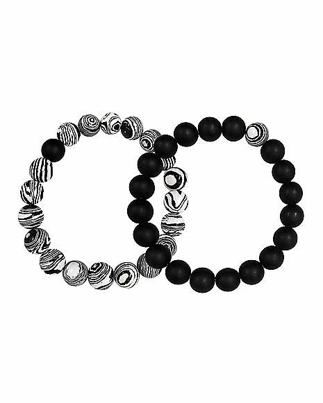 Hot Sale π Black and White Swirl Long Distance Bracelets - 2 Pack π 3 Hot Sale π Black and White Swirl Long Distance Bracelets - 2 Pack π
