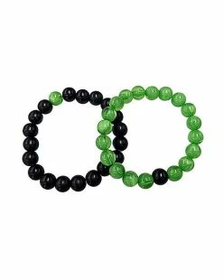 New β¨ Multi-Pack Black and Green Beaded Bracelets - 2 Pack π