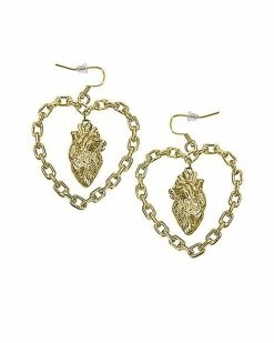 Best deal ⌛ Anatomical Heart Chain Heart Dangle Earrings 🎉