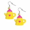 Flash Sale 🔥 Yellow and Pink Teapot Dangle Earrings 😀 -Playboy Shop 04110524 a