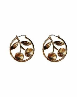 Deals 🌟 Red Cherry Hoop Earrings - 18 Gauge 🔥 -Playboy Shop 04110623 b