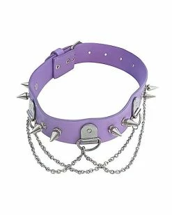 Hot Sale 🌟 Purple Spike Chain Choker Necklace 😍