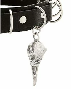 Brand new 💯 Raven Skull Charm Choker Necklace 💯 -Playboy Shop 04110904 c