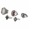 Discount 🔥 Multi-Pack Assorted Gemstone Rings - 5 Pack 💯 -Playboy Shop 04111175 a