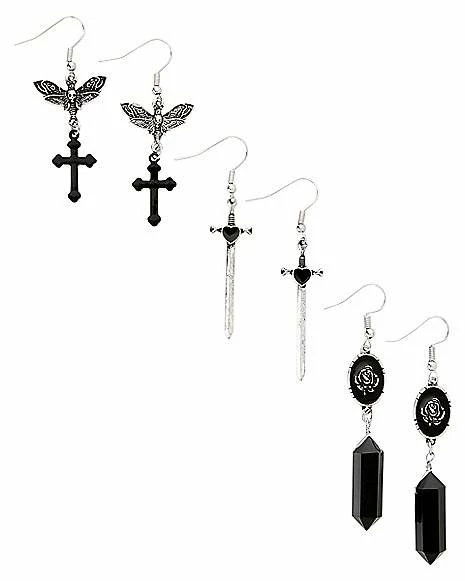 Brand new π€© Multi-Pack Sword and Stone Dangle Earrings- 3 Pack π 3 Brand new π€© Multi-Pack Sword and Stone Dangle Earrings- 3 Pack π