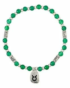 Outlet 🔔 Jade Semi-Precious Taurus Zodiac Bracelet 👍 -Playboy Shop 04112397 b