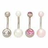 Best Pirce π― Multi-Pack CZ White Pink and Pearl-Effect Titanium Belly Rings 4 Pack - 14 Gauge π 2 Best Pirce π― Multi-Pack CZ White Pink and Pearl-Effect Titanium Belly Rings 4 Pack - 14 Gauge π -Playboy Shop 04113577 a