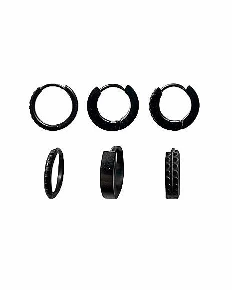 Promo βοΈ Multi-Pack CZ Black Huggie Hoop Earrings 3 Pack- 18 Gauge π 3 Promo βοΈ Multi-Pack CZ Black Huggie Hoop Earrings 3 Pack- 18 Gauge π