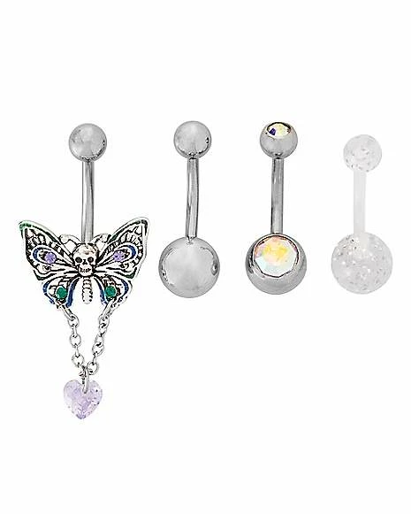 Buy β Multi-Pack CZ Skull Butterfly Belly Rings 4 Pack - 14 Gauge π₯° 3 Buy β Multi-Pack CZ Skull Butterfly Belly Rings 4 Pack - 14 Gauge π₯°
