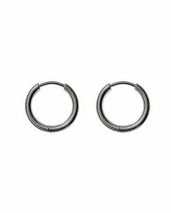 Buy 🔥 Silver-Plated CZ Hoop Earrings- 18 Gauge 🤩 -Playboy Shop 04114021 b