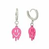 Best Pirce π― CZ Pink Melting Smiley Face Huggie Hoop Dangle Earrings π 1 Best Pirce π― CZ Pink Melting Smiley Face Huggie Hoop Dangle Earrings π -Playboy Shop 04114336 a