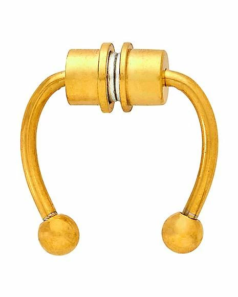 Top 10 π Goldtone Magnetic Fake Septum Ring π 4 Top 10 π Goldtone Magnetic Fake Septum Ring π - Image 2
