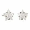 Cheap 😀 Star CZ Silvertone Stud Earrings - 20 Gauge ✔️ -Playboy Shop 04114773 a