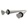 Outlet π Sandblast Heart Fake Tapers - 18 Gauge π 2 Outlet π Sandblast Heart Fake Tapers - 18 Gauge π -Playboy Shop 04114799 a