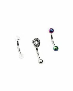 Promo 🧨 Multi-Pack Teardrop Curved Barbells 3 Pack - 16 Gauge ⌛ -Playboy Shop 04114955 b