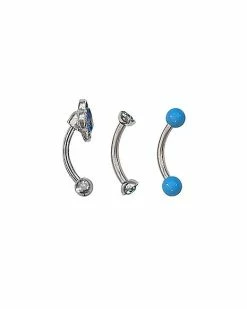 Flash Sale 𧨠Multi-Pack Blue CZ Teardrop Curved Barbells 3 Pack - 16 Gauge π 5 Flash Sale 𧨠Multi-Pack Blue CZ Teardrop Curved Barbells 3 Pack - 16 Gauge π -Playboy Shop 04114997 b