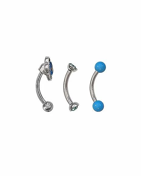 Flash Sale 𧨠Multi-Pack Blue CZ Teardrop Curved Barbells 3 Pack - 16 Gauge π 4 Flash Sale 𧨠Multi-Pack Blue CZ Teardrop Curved Barbells 3 Pack - 16 Gauge π - Image 2