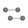 Brand new π CZ Aqua and Clear Gem Nipple Barbells - 14 Gauge π 2 Brand new π CZ Aqua and Clear Gem Nipple Barbells - 14 Gauge π -Playboy Shop 04115176 a
