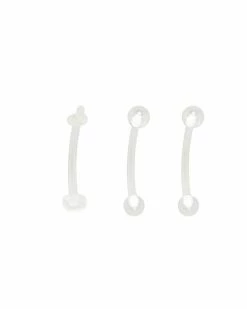Promo π Multi-Pack Clear Acrylic Eyebrow Retainers - 16 Gauge π§¨