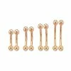 Best Pirce π Multi-Pack Double CZ Rose Goldtone Curved Barbells 8 Pack - 16 Gauge π 2 Best Pirce π Multi-Pack Double CZ Rose Goldtone Curved Barbells 8 Pack - 16 Gauge π -Playboy Shop 04115523 a