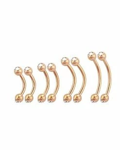Best Pirce π Multi-Pack Double CZ Rose Goldtone Curved Barbells 8 Pack - 16 Gauge π 5 Best Pirce π Multi-Pack Double CZ Rose Goldtone Curved Barbells 8 Pack - 16 Gauge π -Playboy Shop 04115523 b
