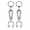 Cheap 🔥 Multi-Pack Rainbow Dangle Horseshoe Rings 4 Pack - 16 Gauge 🛒 -Playboy Shop 04115754 a