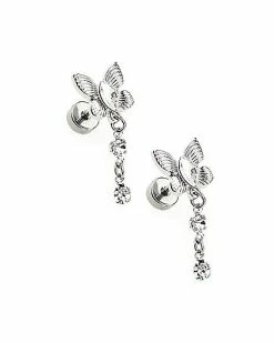 New 😉 CZ Butterfly Dangle Fake Plugs - 18 Gauge 🎉 -Playboy Shop 04116489 b