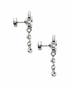 New 😉 CZ Butterfly Dangle Fake Plugs - 18 Gauge 🎉 -Playboy Shop 04116489 d