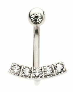 Outlet 𧨠CZ Loop Labret Lip Ring - 16 Gauge π₯