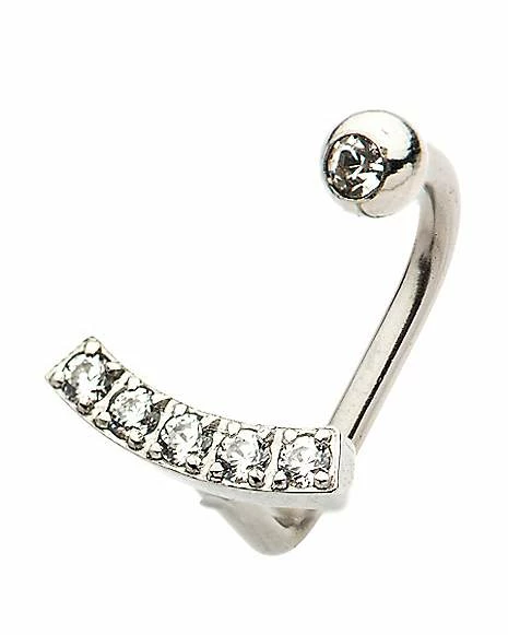 Outlet 𧨠CZ Loop Labret Lip Ring - 16 Gauge π₯ 4 Outlet 𧨠CZ Loop Labret Lip Ring - 16 Gauge π₯ - Image 2