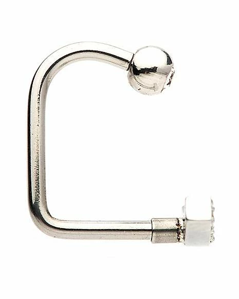 Outlet 𧨠CZ Loop Labret Lip Ring - 16 Gauge π₯ 5 Outlet 𧨠CZ Loop Labret Lip Ring - 16 Gauge π₯ - Image 3