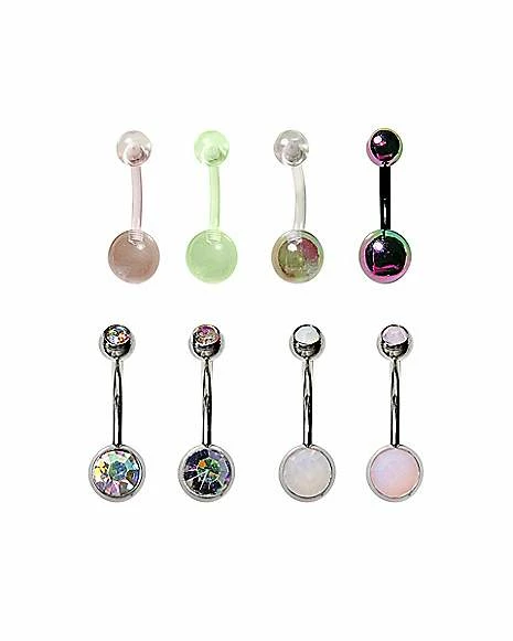 Wholesale β¨ Multi-Pack CZ Multi-Color Iridescent Belly Rings 8 Pack - 14 Gauge π 3 Wholesale β¨ Multi-Pack CZ Multi-Color Iridescent Belly Rings 8 Pack - 14 Gauge π