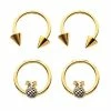 Best deal ❤️ Pineapple Horseshoe Rings 4 Pack - 16 Gauge 👏