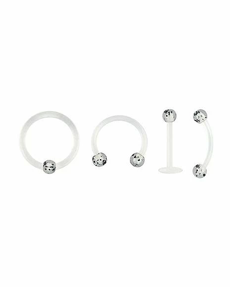 Top 10 π Multi-Pack Clear and Glitter Horseshoe and Captive Rings 2 Pair - 16 Gauge π₯° 3 Top 10 π Multi-Pack Clear and Glitter Horseshoe and Captive Rings 2 Pair - 16 Gauge π₯°