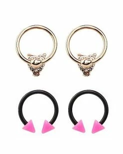 Buy ⌛ Multi-Pack Pink Heart CZ Septum 4-Pack- 16 Gauge 🥰 -Playboy Shop 04117214 d