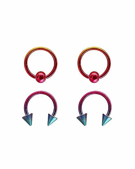 Deals ✨ Multi-Pack Rainbow Ombre Horseshoe Rings 4 Pack - 16 Gauge 😍 3 Deals ✨ Multi-Pack Rainbow Ombre Horseshoe Rings 4 Pack - 16 Gauge 😍