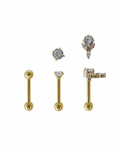 Wholesale 👍 Multi-Pack CZ Bee Cartilage Earrings 3 Pack - 18 Gauge ✨