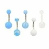 Top 10 😍 Multi-Pack Light Blue Belly Rings 5 Pack - 14 Gauge ⭐ -Playboy Shop 04117388 a
