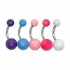 Deals 🎉 Multi-Pack Multi-Color Pearl-Effect Belly Rings 5 Pack - 14 Gauge 🌟
