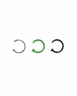 Cheapest 🔥 Multi-Pack Colored Nose Rings 3 Pack - 18 Gauge 😉