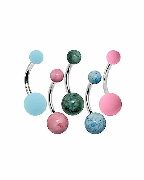 Best deal β Multi-Pack Marble Pink Blue and Green Banana Belly Rings 5 Pack - 14 Gauge π€© 3 Best deal β Multi-Pack Marble Pink Blue and Green Banana Belly Rings 5 Pack - 14 Gauge π€©
