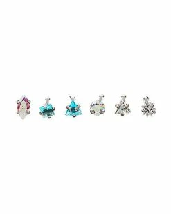 Flash Sale 🌟 Multi-Pack Gem Nose Rings 6 Pack - 20 Gauge ✨