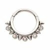 Buy ⭐ CZ Opal Effect Spiked Hinged Septum Ring - 16 Gauge 🥰 -Playboy Shop 04118287 a