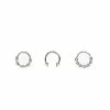 Flash Sale 🎉 Multi-Pack Silvertone Wire Septum Rings and Horseshoe Ring 3 Pack - 16 Gauge 🤩 -Playboy Shop 04118584 a